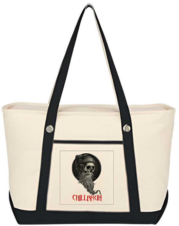 Chillbruh™ Black Beach Tote