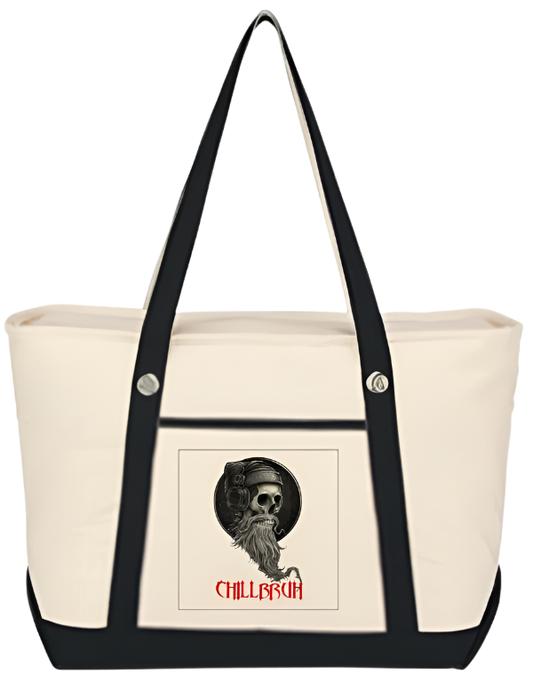 Chillbruh™ Black Beach Tote