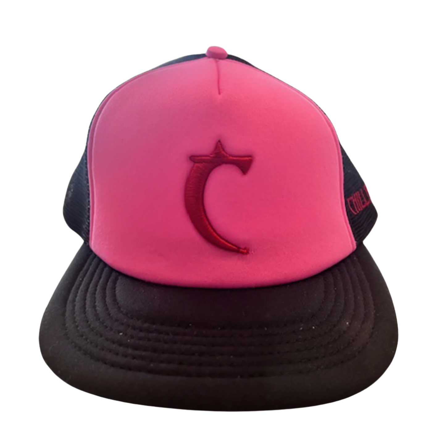 Chillbruh™ Pink & Black Hat with Puff Logo