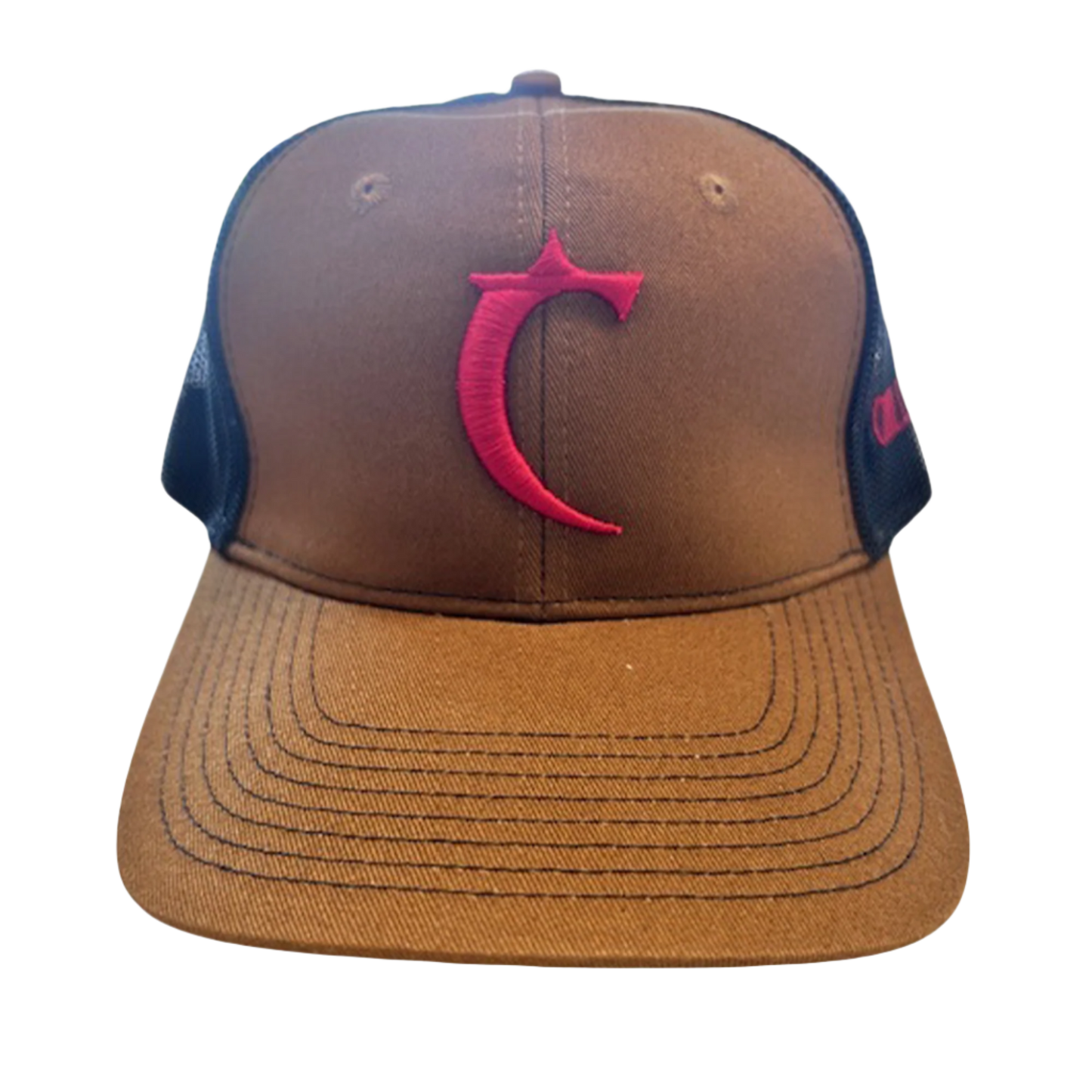 Chillbruh™ Black & Brown Hat with Puff Logo